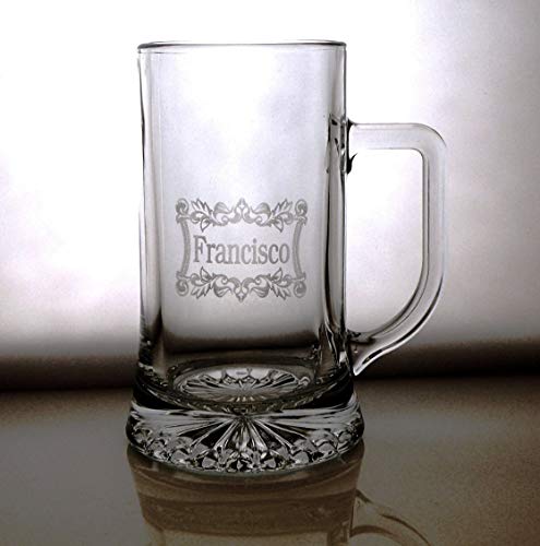 Arte-Deco Jarra DE Cerveza Stern GRABADA Y Personalizada con EL Texto Que Usted DESEE. Jarra 520 ML con Estuche, Regalo para cumpleaños, Hombre, Mujer y Cualquier celebración