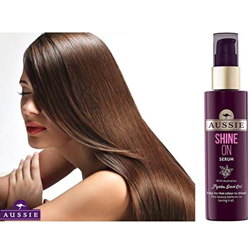 Aussie Shine On Hair - Suero con aceite de semilla de jojoba australiana, tiempo para que el color brille 75 ml