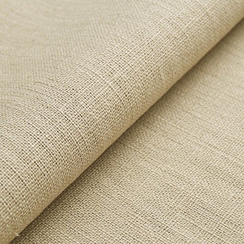 Auténtico Lino Ecológico BASIC - Tela de lino natural y pura - Por metro (Beige)