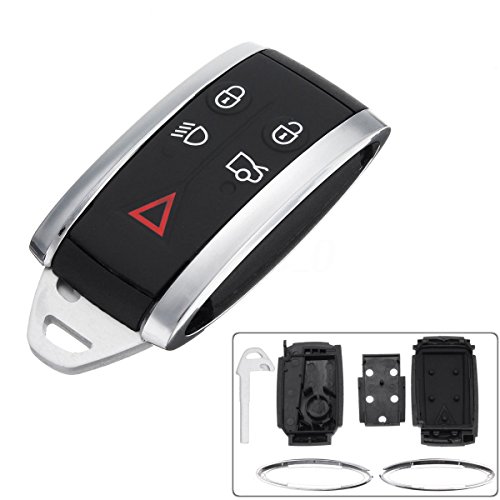 Automobile Locksmith inteligente remoto de entrada sin llave Fob Case Shell con en blanco Hoja de repuesto para Jaguar X S-Type XF XK XKR clave