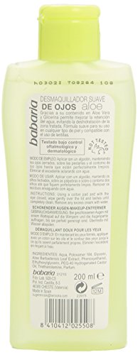 Babaria Aloe Vera - Desmaquillante para ojos, 200 ml