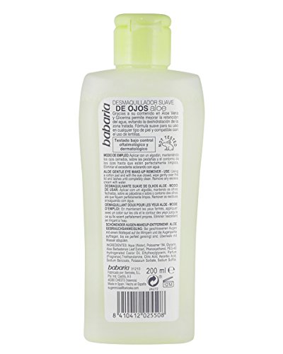 Babaria Aloe Vera - Desmaquillante para ojos, 200 ml