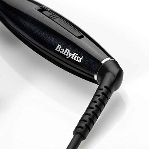 BaByliss Liss Brush HSB101E Cepillo alisador de pelo iónico, de cerámica con 3 tipos de púas, 3 temperaturas 160°C, 180°C, 200°C, alisa todo tipo de cabello, superficie más grande, alisado más rápido