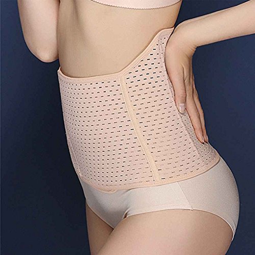 Babysbreath17 Delgada posparto Verano del Abdomen de la Correa de la Correa Bellyband Tonificación Apoyo para la Espalda Cinturones Abdomen Faja Mujeres Embarazadas Beige