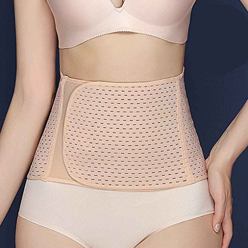 Babysbreath17 Delgada posparto Verano del Abdomen de la Correa de la Correa Bellyband Tonificación Apoyo para la Espalda Cinturones Abdomen Faja Mujeres Embarazadas Beige