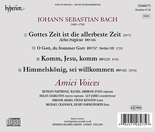 Bach : Oeuvres vocales sacrées. Amici Voices.