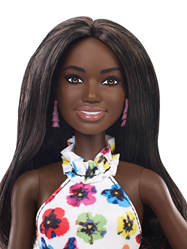 Barbie Fashionista - Muñeca morena con vestido floral (Mattel FXL46)