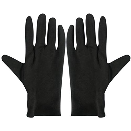 Beaupretty Guantes de Algodón para Manos Secas Guantes de Loción de Spa Guantes de Algodón Eczema para Dormir Inspección de Joyas Maquillaje 12 Pares (M)