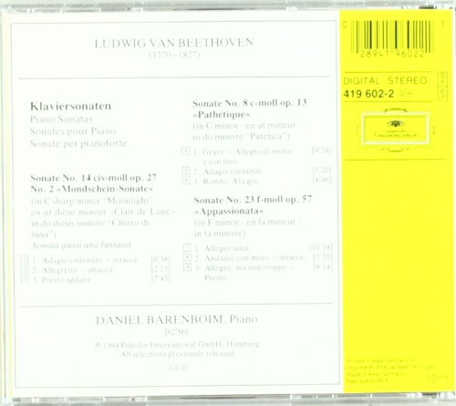 Beethoven: Piano Sonatas Nos.8 "Moonlight", 14 "Appassionata" & 23 "Pathétique"