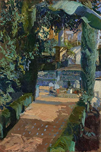 Berkin Arts Joaquin Sorolla Giclee Lienzo Impresión Pintura póster Reproducción Print(Corte de los Bailes Alcazar Sevilla) #XFB