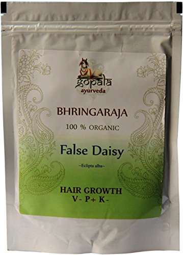 Bhringraja (Eclipta alba) en polvo BIO (250 gr) - tradicional ayurvédica Planta de crecimiento del pelo, Elimina canas, Certificado ecológico, Crecimiento del pelo, 100% Vegano, En polvo 250gr