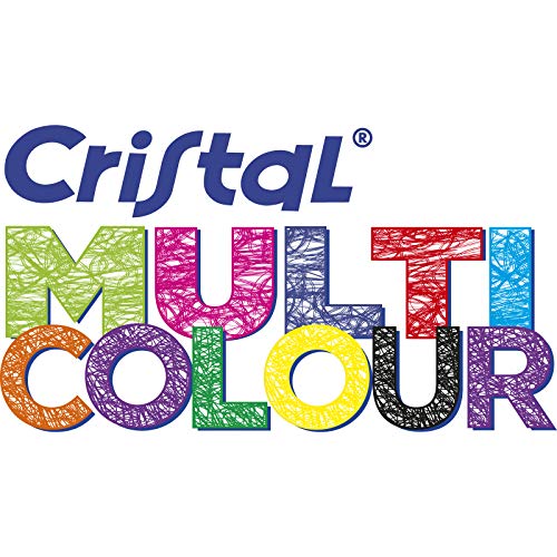 BIC Cristal Multicolour - Pack de 15 unidades, bolígrafos de punta ancha (1,6 mm), colores surtidos