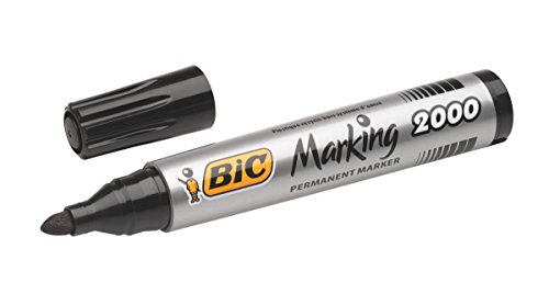 BIC Marking 2000 ECOlutions marcadores permanentes punta media - Negro, Caja de 12 unidades