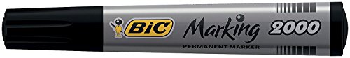 BIC Marking 2000 ECOlutions marcadores permanentes punta media - Negro, Caja de 12 unidades