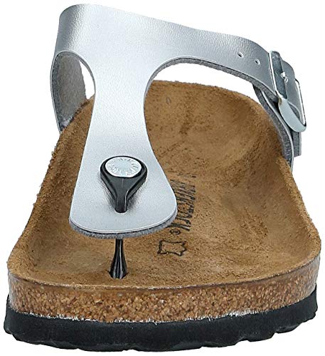 Birkenstock Gizeh BS, Chanclas para Mujer, Plateado (Silver), 37 EU