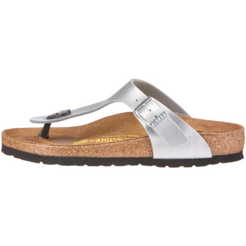 Birkenstock Gizeh BS, Chanclas para Mujer, Plateado (Silver), 37 EU