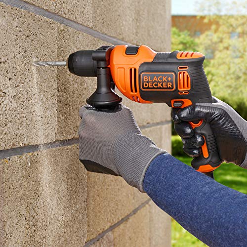 Black+Decker BEH710K-QS Taladro Percutor 710W, 710 W, 230 V, Naranja/Negro