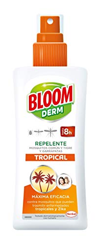 Bloom Repelente Loción Tropical 100ml - Pack de 4, Total: 400ml