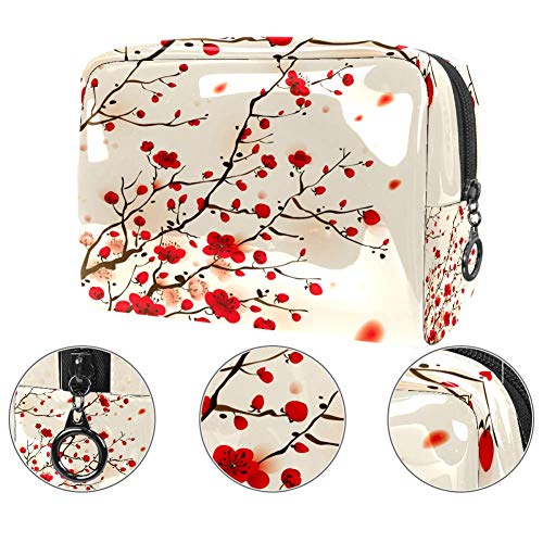 Bolsa de maquillaje portátil con cremallera bolsa de aseo de viaje para las mujeres práctico almacenamiento cosmético bolsa estilo oriental