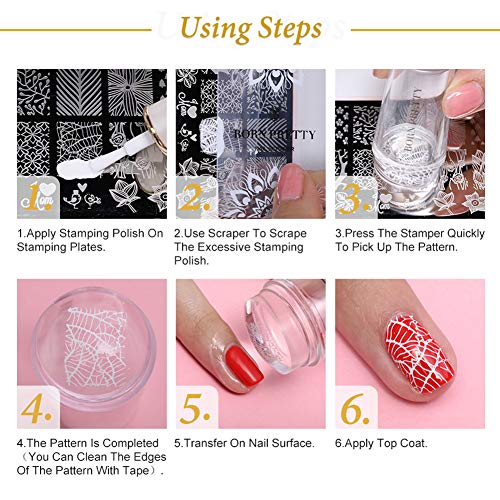 Born Pretty 3pcs claro silicona Jelly Juego de con 3 nacido Pretty Navidad rascadores Manicura Nail Art Sellos