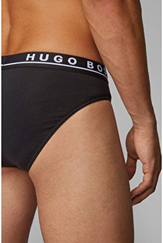 BOSS Brief CO/EL' Bóxer, Negro (Black 001), Large (Pack de 3) para Hombre