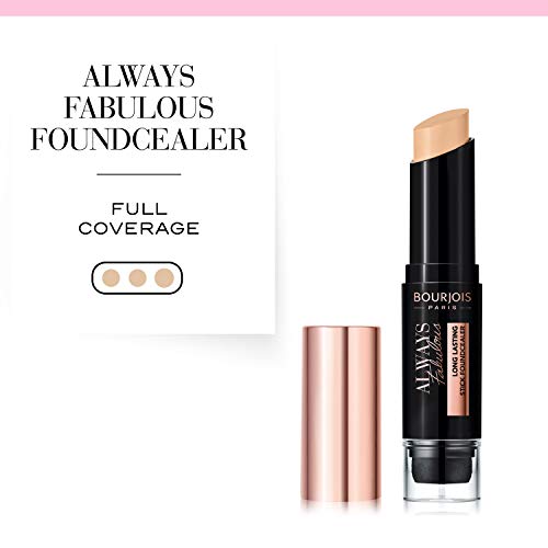 Bourjois Always Fabolous Foundcealer Stick Base de Maquillaje Correctora Tono 200 Rose Vanilla (Pieles Claras) - 32 g