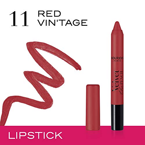 Bourjois Velvet The Pencil - Pintalabios Tono 11 Red Vin'tage, 3g