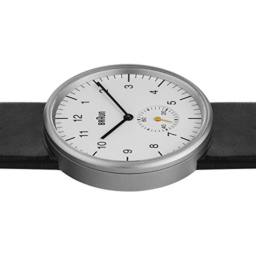 Braun BN0024WHBKG - Reloj analógico de caballero de cuarzo con correa de piel negra