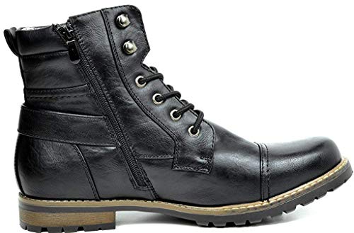 Bruno Marc Philly-3 Botas de Combate Militar para Hombres Negro 42.5 EU/9.5 US