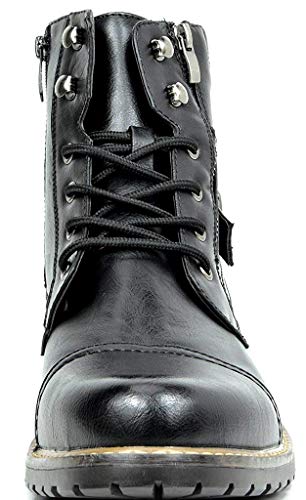 Bruno Marc Philly-3 Botas de Combate Militar para Hombres Negro 42.5 EU/9.5 US