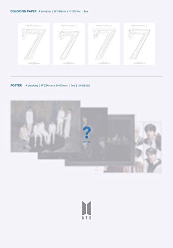 BTS Bangtan Boys – Mapa del alma: 7 álbum + póster plegado + juego de tarjetas de fotos adicionales Versión 4