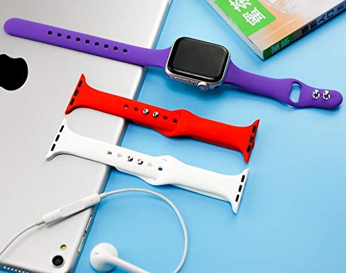 Bvcx Correa for Reloj de Apple Reloj Banda Manzana 5 4 3 2 Banda iWatch 42mm Correa 38 mm 44 mm 40 mm Silm Silicona pulseira Pulsera Correa de Reloj (Band Color : Coral 31)