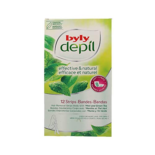 Byly Depil Bandas Corporales Menta Y T Verde 12 Uds - 5 ml