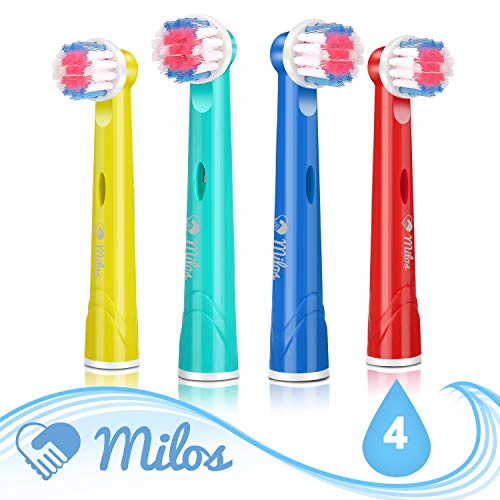 Cabezales de Recambio Oral B Infantil, Paquete de 4 Cabezales para Cepillo de Dientes Eléctricos para Niños de Milos