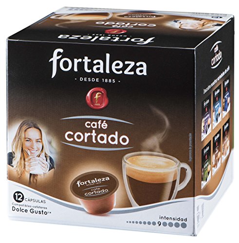 Café FORTALEZA - Cápsulas de Café Cortado Compatibles con Dolce Gusto