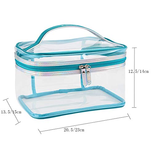 Caja para Joyas/Caja Joyero Bolsa de cosméticos transparente portátil multifunción Bolsa de lavado de viaje Bolsa de cosméticos Bolsa de almacenamiento de cosméticos de viaje Tamaño y color Opcional C