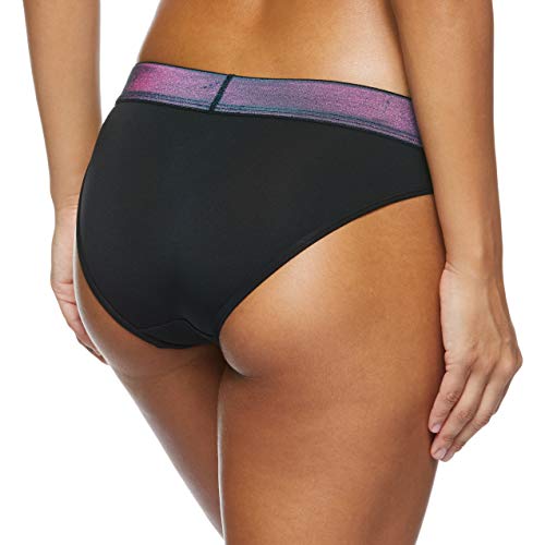 Calvin Klein Bikini Tanga, Negro (Black 001), 38 (Talla del Fabricante: Small) para Mujer