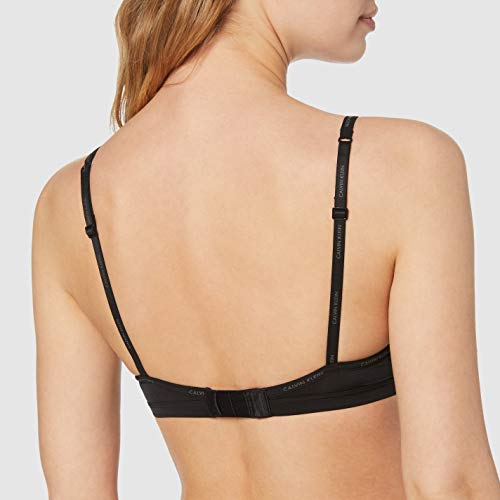 Calvin Klein Lightly Lined Triangle Sujetador de triángulo, Negro (Black 001), K (Talla del Fabricante: Large) para Mujer