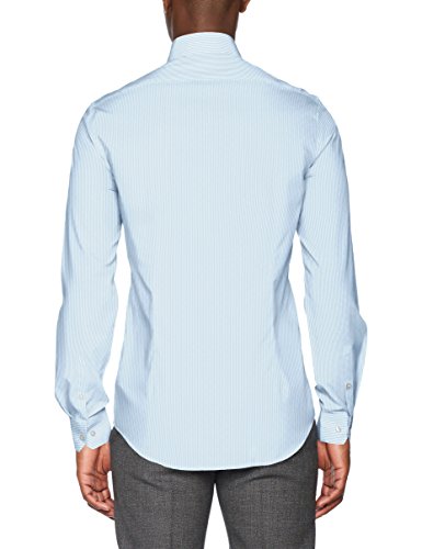 Calvin Klein Rome Camisa de Vestir, Azul (Blue Jay), 38 (Tamaño del Fabricante:38) para Hombre