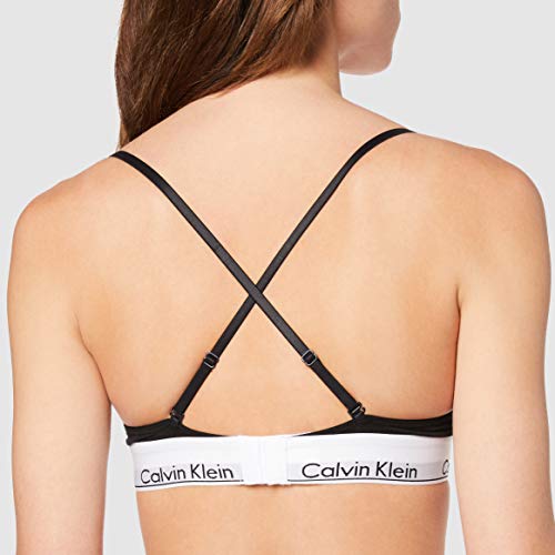 Calvin Klein Triangle Unlined Sujetador de triángulo, Negro (Black 001), K (Talla del Fabricante: X-Small) para Mujer