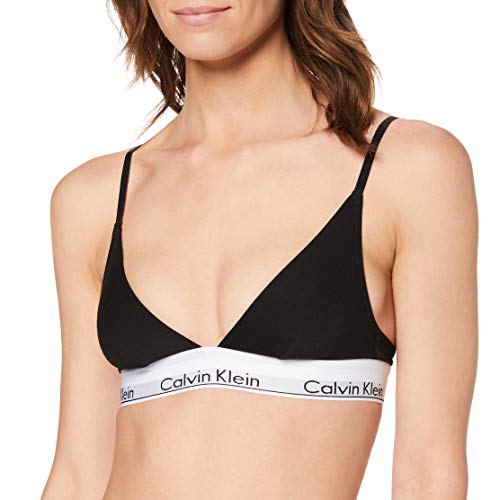 Calvin Klein Triangle Unlined Sujetador de triángulo, Negro (Black 001), K (Talla del Fabricante: X-Small) para Mujer