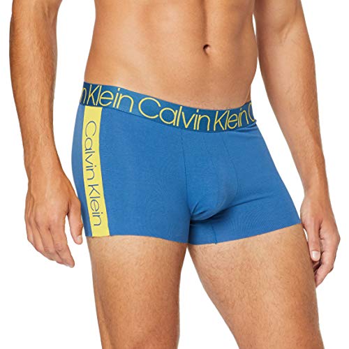 Calvin Klein Trunk Calzoncillos, Azul (Tempe Blue/Freesia 6lo), X-Large para Hombre