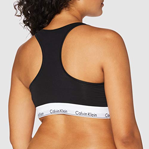 Calvin Klein Unlined Sujetador Estilo Bralette, Negro (Black 001), K (Talla del Fabricante: 1XL) para Mujer