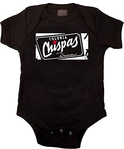 Camisetas EGB Body Bebé Colonia Chispas ochenteras 80´s Retro (3 Meses, Negro)