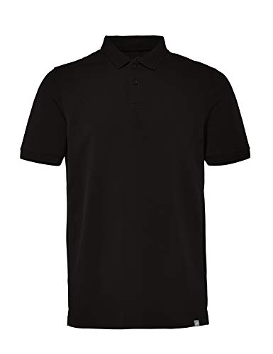 CARE OF by PUMA Polo de Algodón Piqué para Hombre, Negro (Black), S, Label: S