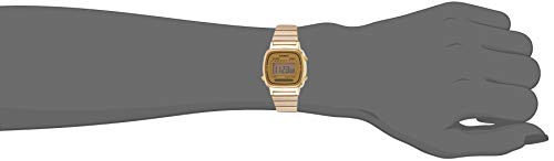 Casio Reloj Digital para Mujer de Automático con Correa en Acero Inoxidable con tonalidades Doradas LA670WGA-9D