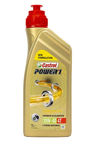 Castrol 15043E Aceite DE Motor Power 1 4T 10W40 1 Litro, Dorado, 1L