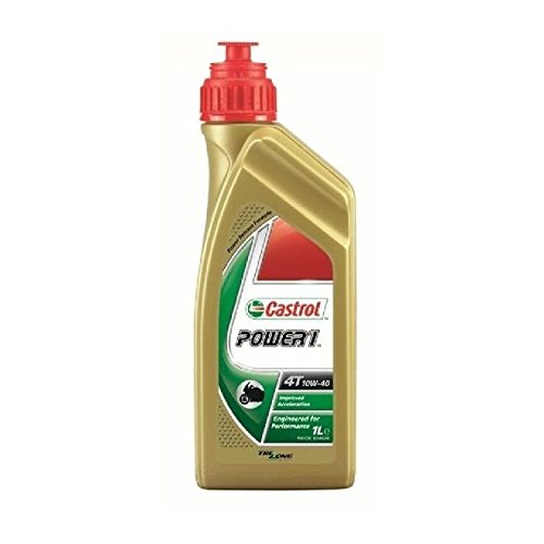 Castrol 15043E Aceite DE Motor Power 1 4T 10W40 1 Litro, Dorado, 1L