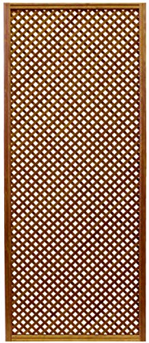 Celosía De Madera Tratada para Decoración De Terrazas, Jardines y Exteriores - Teca (228x92 cm)