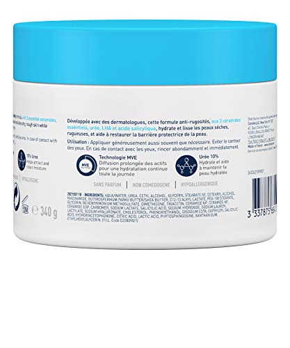 CeraVe SA Crema suavizante | 340 g/12 oz | Hidratante para una piel más suave en tan solo 3 días*